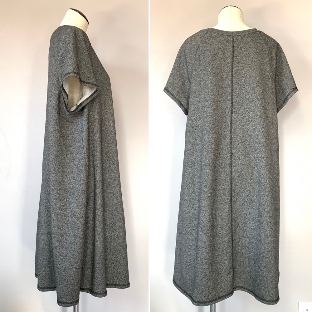 Torrid🐺grey short sleeve shift swing dress Sz 2 - Picture 7 of 8
